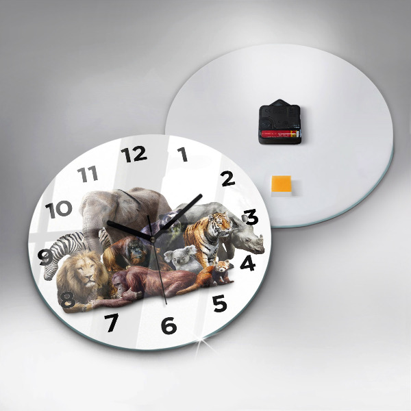 Orologio rotondo Animali selvatici