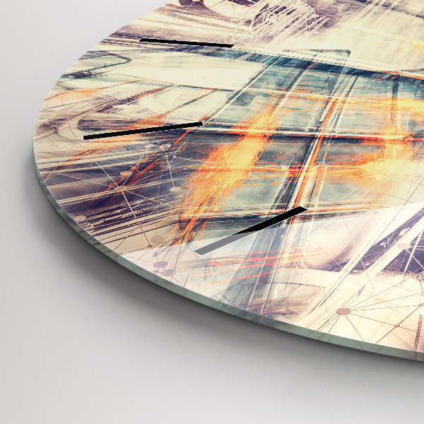 Orologio rotondo in vetro Meccanismo astratto