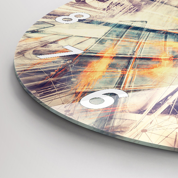 Orologio rotondo in vetro Meccanismo astratto