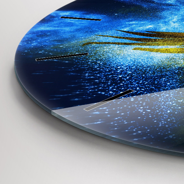 Orologio rotondo in vetro Pappagallo colorato