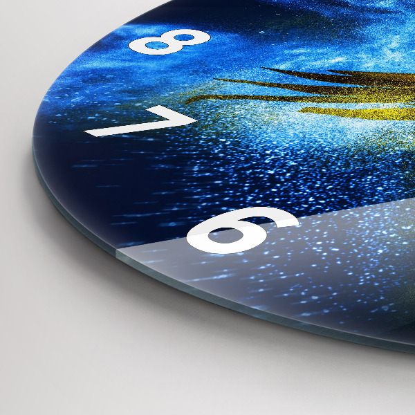 Orologio rotondo in vetro Pappagallo colorato