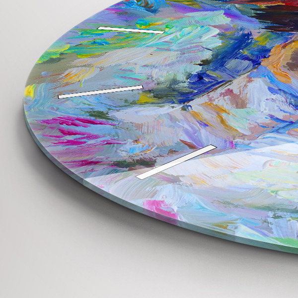 Orologio rotondo in vetro Ballerina dipinta