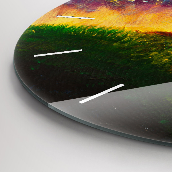 Orologio rotondo in vetro Astrazione Il Piccolo Principe