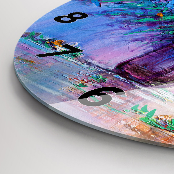 Orologio rotondo in vetro Fiori in un vaso