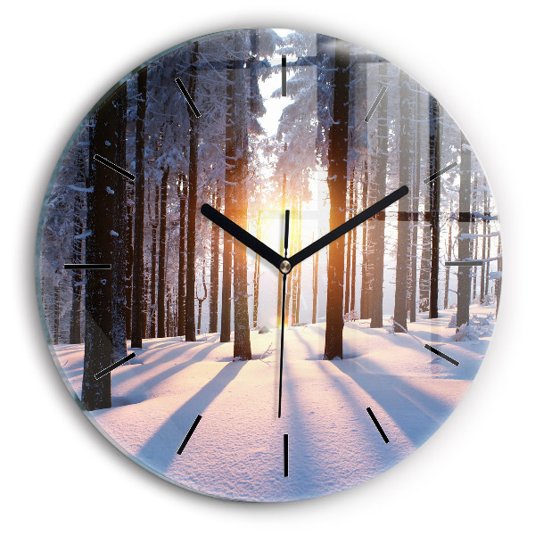 Orologio rotondo Foresta del tramonto