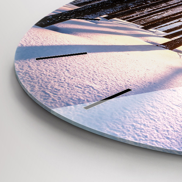 Orologio rotondo Foresta del tramonto