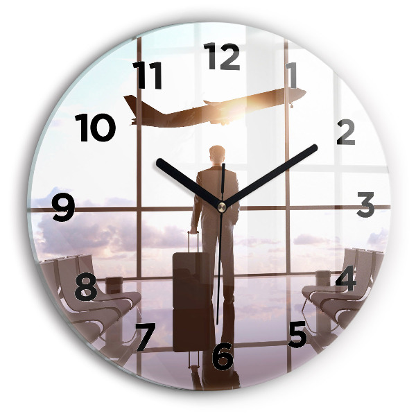 Orologio rotondo Uomo all'aeroporto