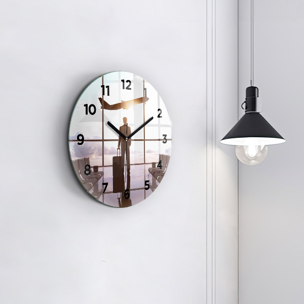 Orologio rotondo Uomo all'aeroporto