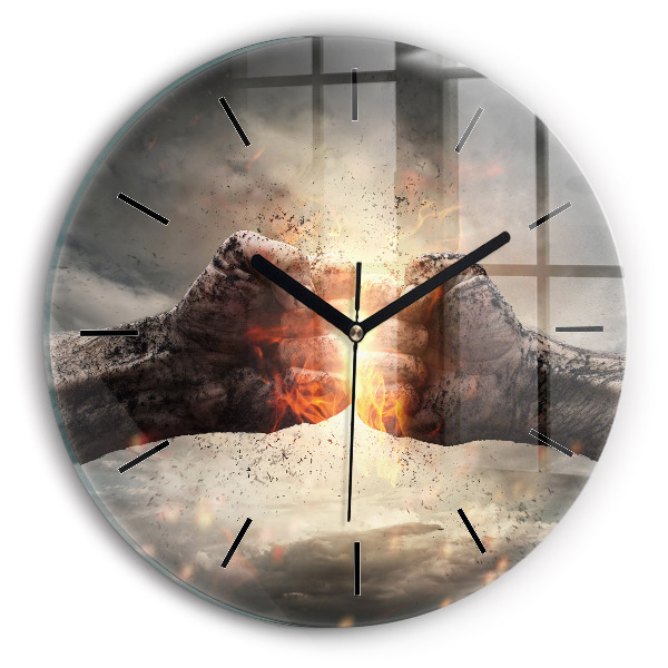 Orologio rotondo Pugni Forza Potenza