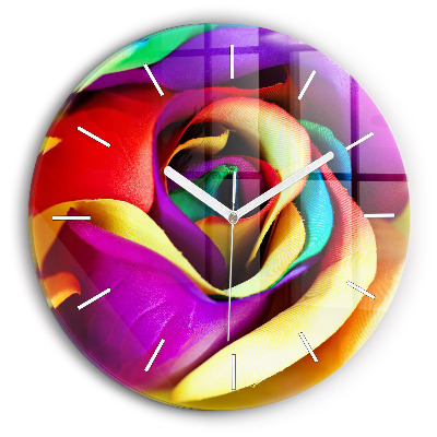 Orologio rotondo Rosa arcobaleno