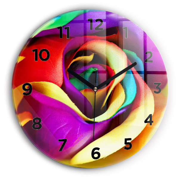 Orologio rotondo Rosa arcobaleno