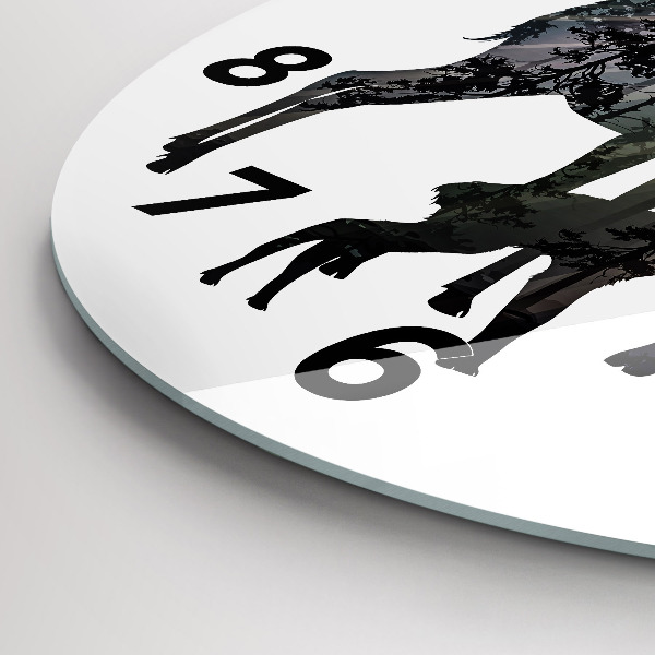 Orologio rotondo Famiglia di cervi