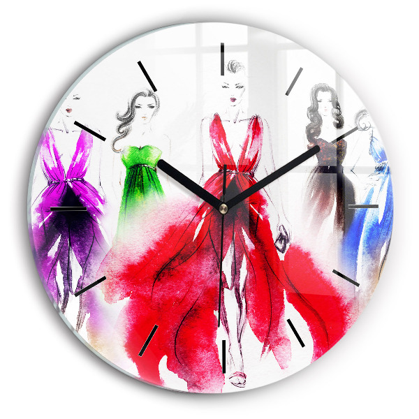Orologio rotondo Donne in abiti colorati