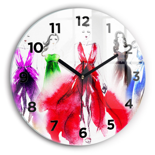Orologio rotondo Donne in abiti colorati