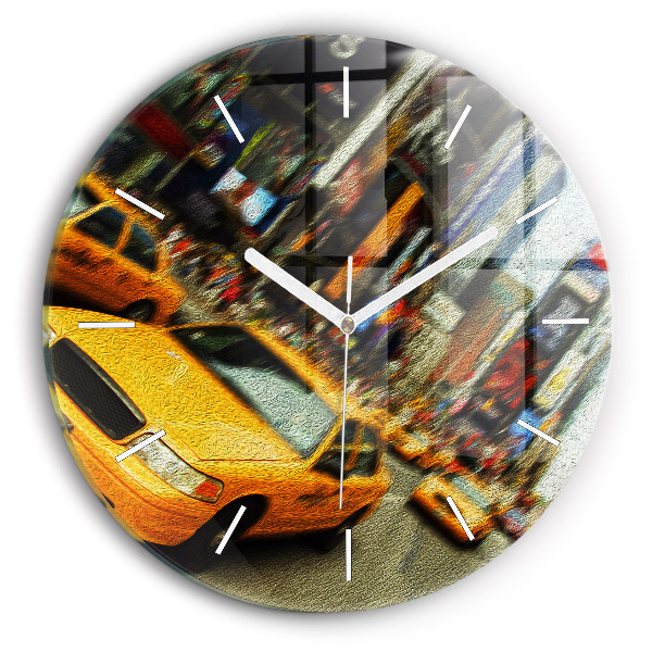 Orologio rotondo Taxi di New York City