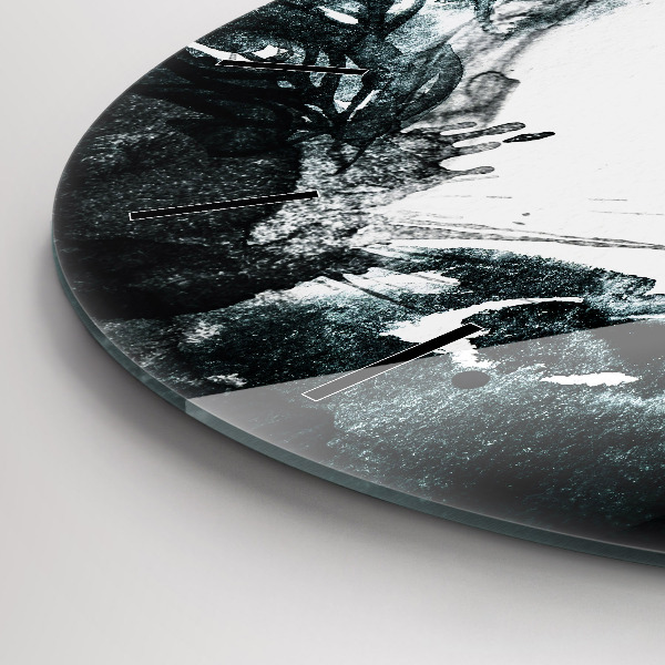 Orologio rotondo Ritratto di una donna labbra rosse