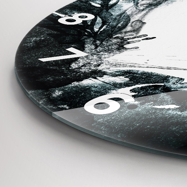 Orologio rotondo Ritratto di una donna labbra rosse