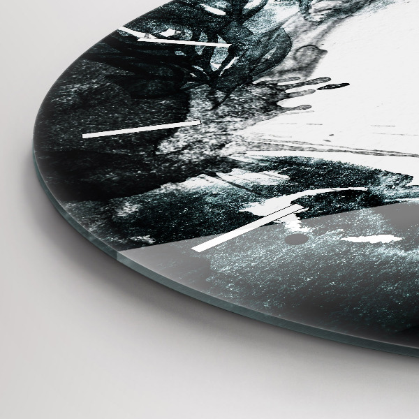 Orologio rotondo Ritratto di una donna labbra rosse