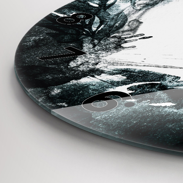 Orologio rotondo Ritratto di una donna labbra rosse