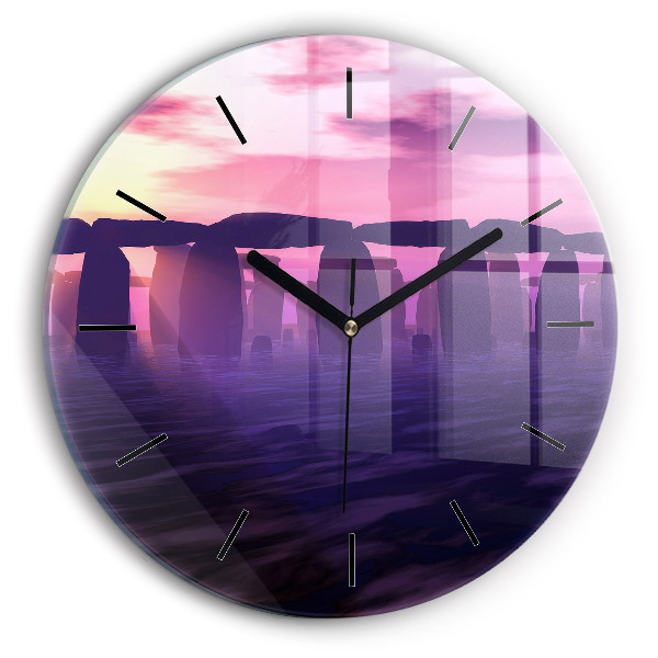 Orologio rotondo Tramonto a Stonehenge