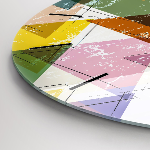 Orologio rotondo Triangoli geometrici