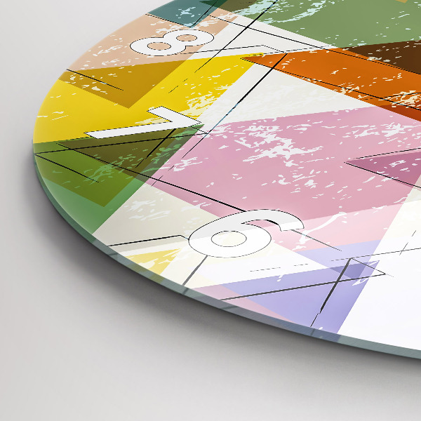 Orologio rotondo Triangoli geometrici