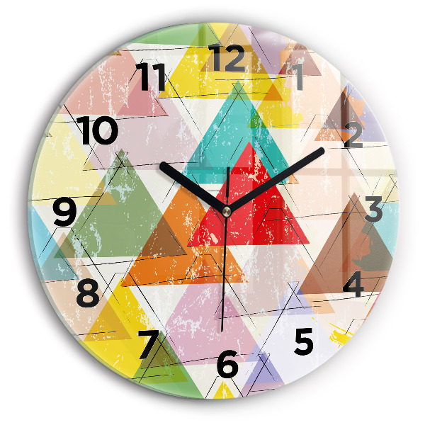 Orologio rotondo Triangoli geometrici