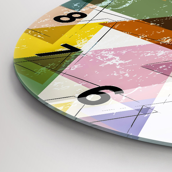 Orologio rotondo Triangoli geometrici