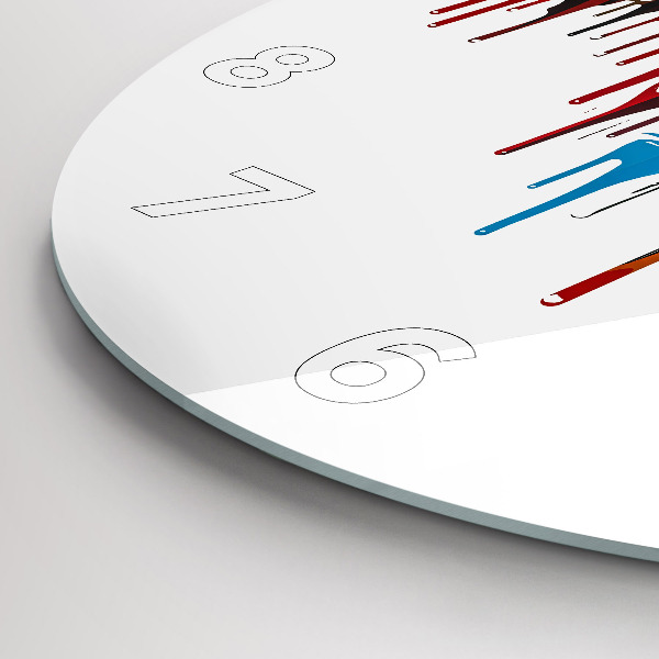 Orologio rotondo Zebra colorata