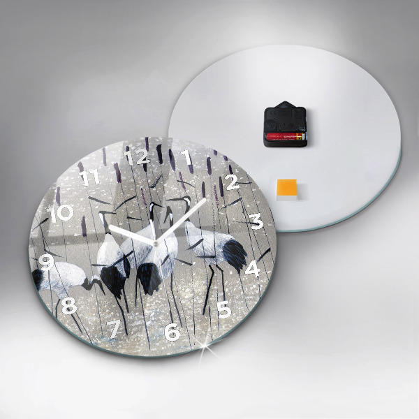 Orologio rotondo Gru tra le canne