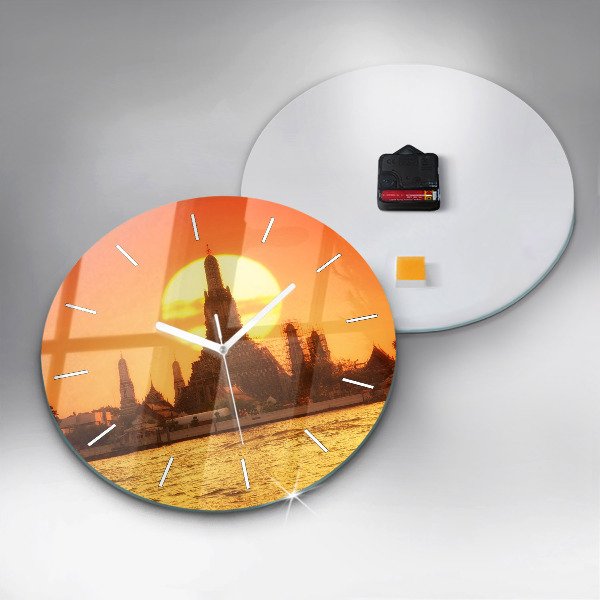 Orologio rotondo Wat arun bangkok thailand