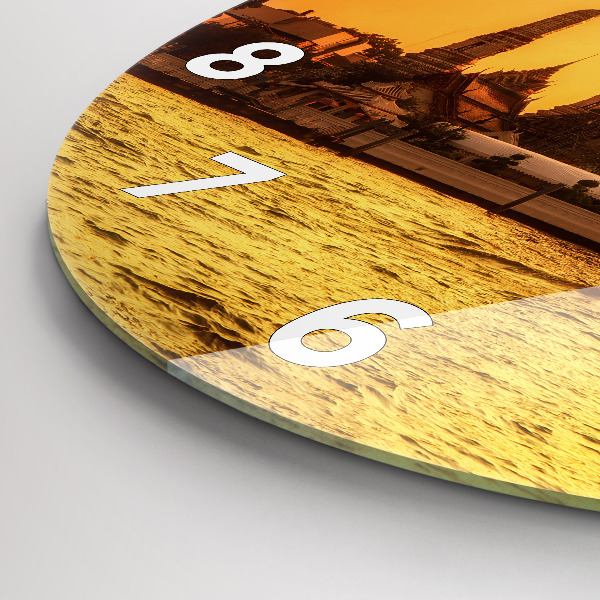 Orologio rotondo Wat arun bangkok thailand