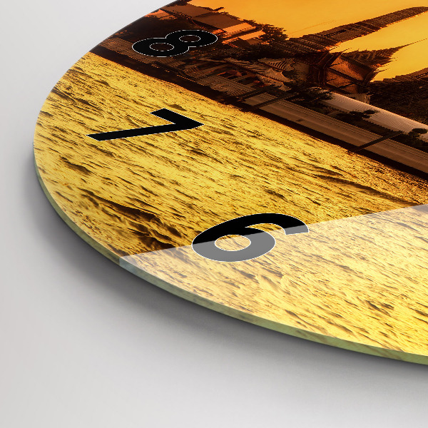 Orologio rotondo Wat arun bangkok thailand