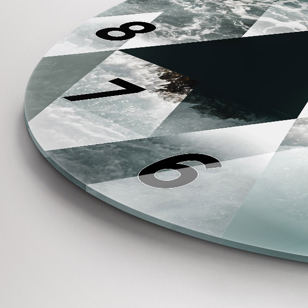 Orologio rotondo Onde astratte del mare