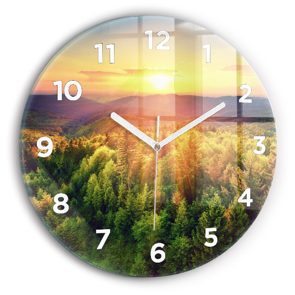 Orologio rotondo Tramonto sulle colline