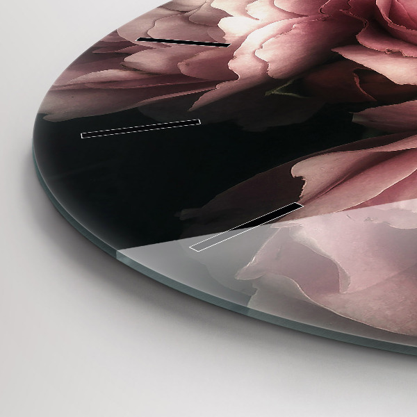 Orologio rotondo Mazzo di rose rosa