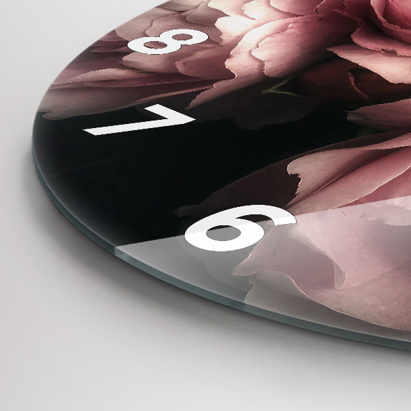 Orologio rotondo Mazzo di rose rosa