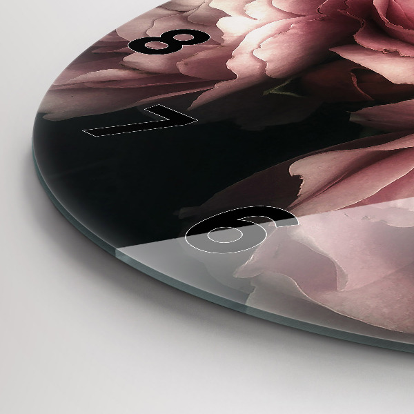 Orologio rotondo Mazzo di rose rosa