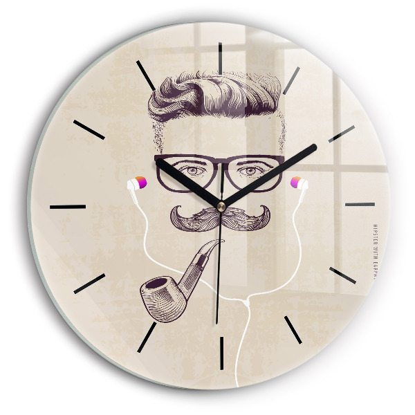 Orologio rotondo Uomo con la pipa
