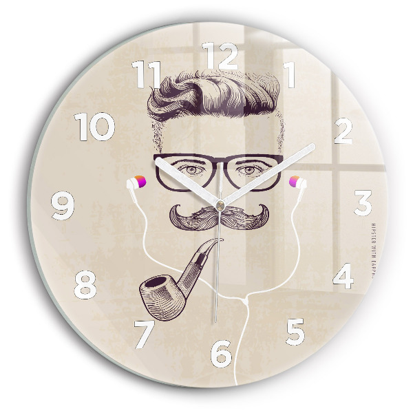 Orologio rotondo Uomo con la pipa