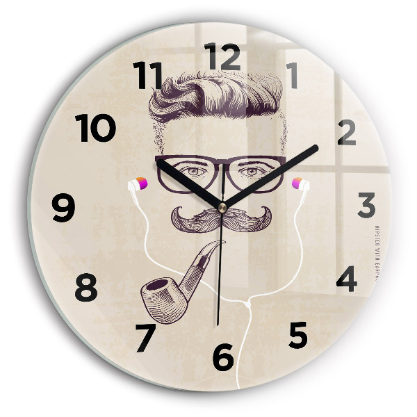 Orologio rotondo Uomo con la pipa