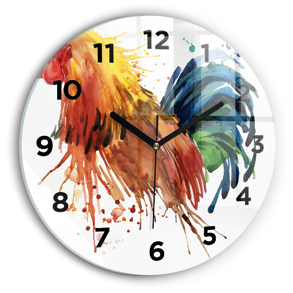 Orologio rotondo Gallo colorato