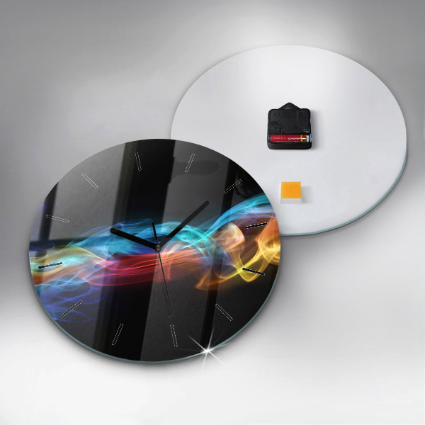Orologio rotondo Linee astratte colorate