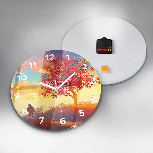 Orologio rotondo Paesaggio autunnale