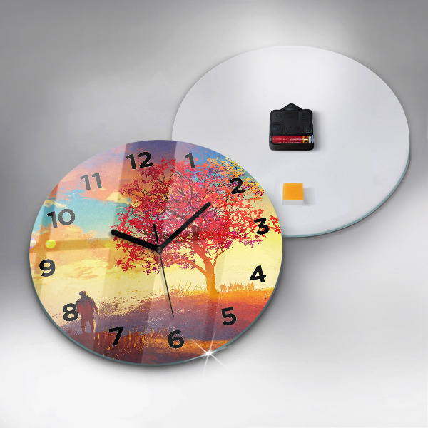 Orologio rotondo Paesaggio autunnale