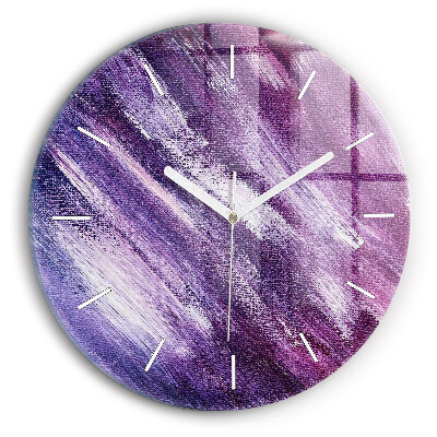 Orologio rotondo in vetro Texture della vernice acrilica