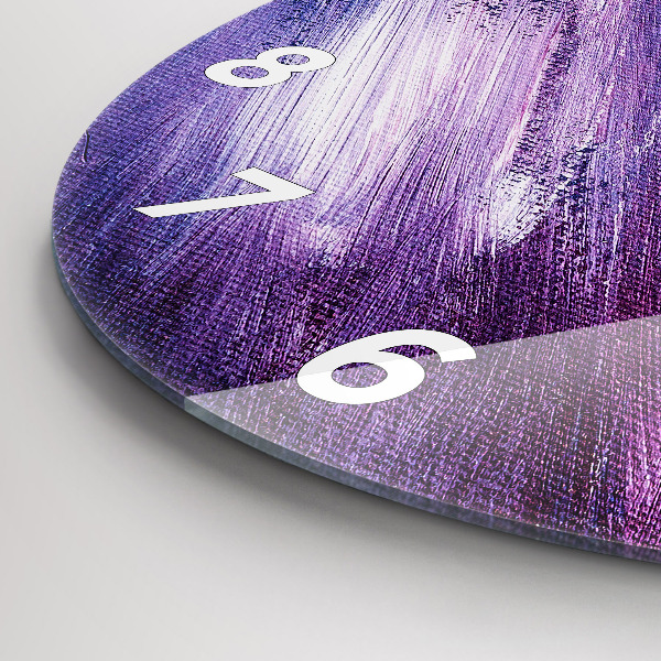 Orologio rotondo in vetro Texture della vernice acrilica