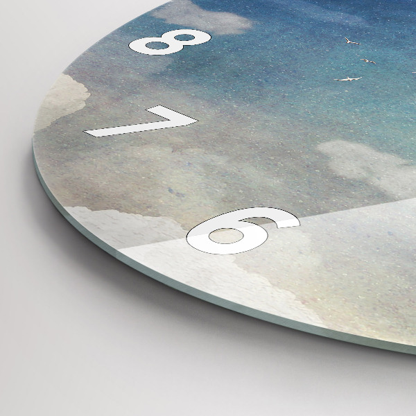 Orologio rotondo in vetro Ragazza sulla luna