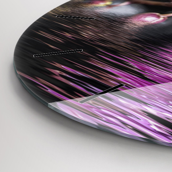 Orologio rotondo Fiore di orchidea sull'acqua