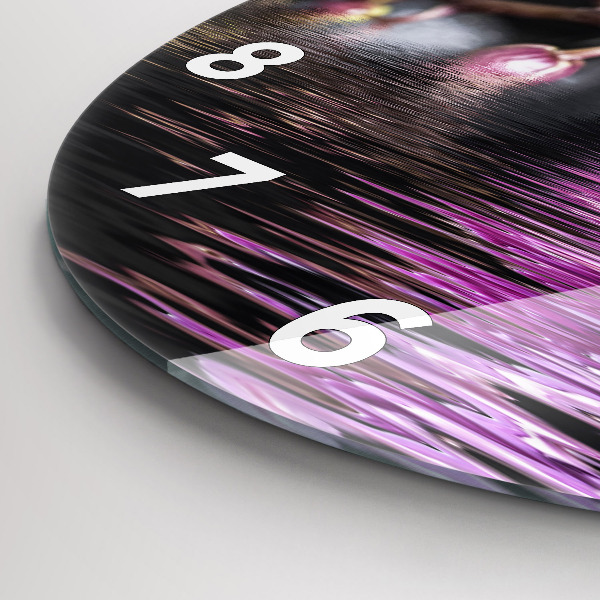 Orologio rotondo Fiore di orchidea sull'acqua